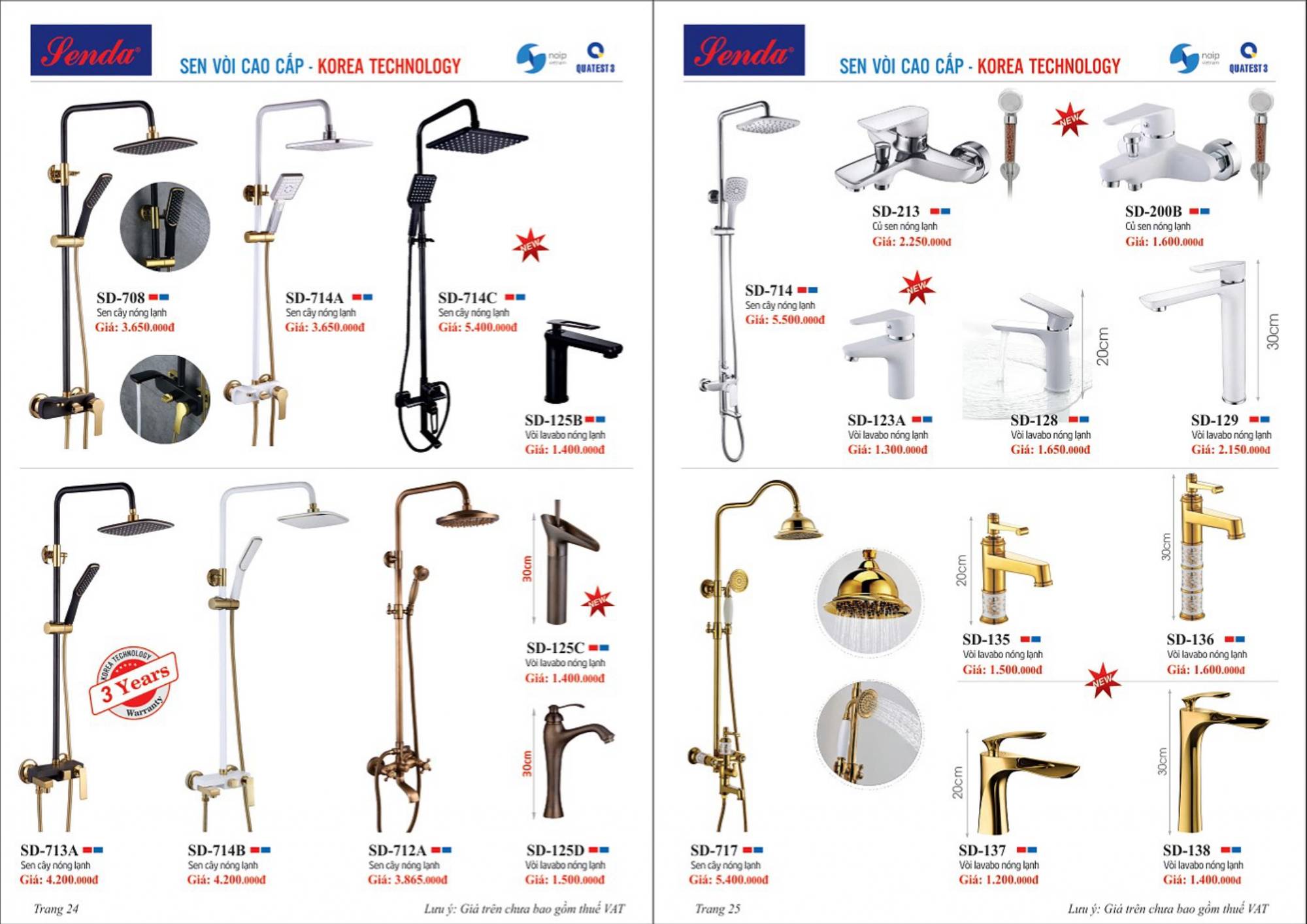 Thiết bị vệ sinh SENDA Catalogue và Bảng giá mới nhất 2024 /Page 13